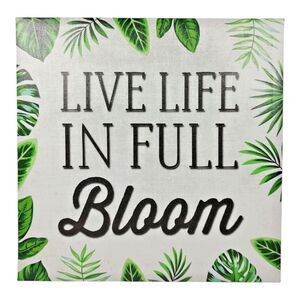 Special Moments Memories Collection Wall Art Live Life  Full Bloom Floral 8.5"